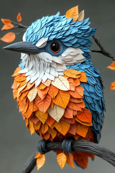 Kingfisher in Leaves