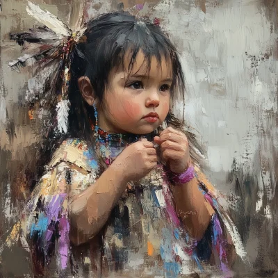 Native American Toddler Girl