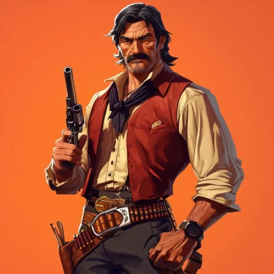 Wild West Outlaw Character