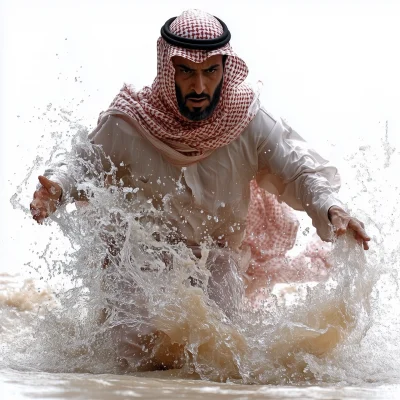 Saudi Man Losing Balance