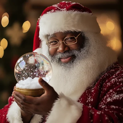 Handsome African American Santa