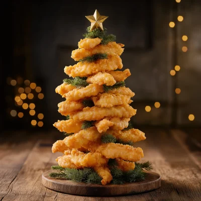 Chicken Strip Christmas Tree