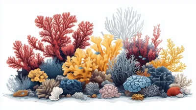 Coral and Sea Plants Illustration