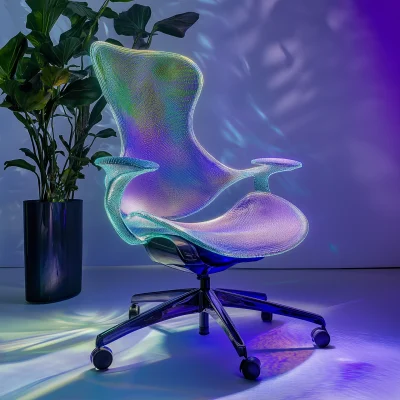 Abstract Blue Office Chair