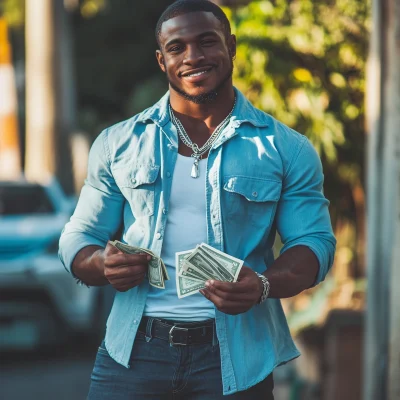 Smiling Guy with Cash