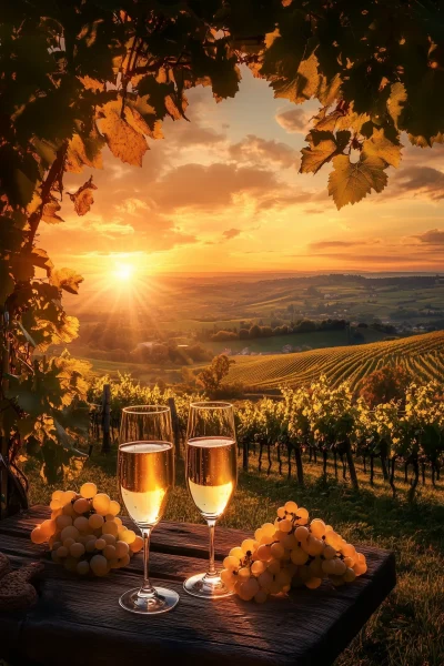 Romantic Vineyard Toast