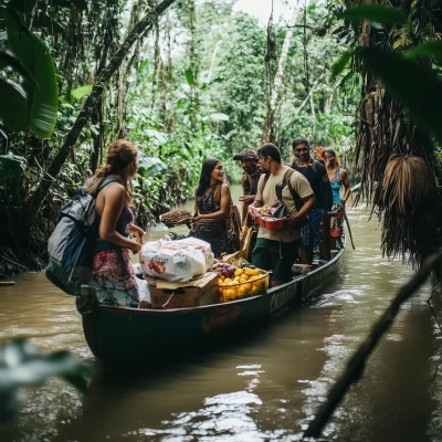 River Trade with Amazon Tribe