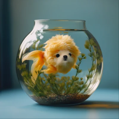 Fluffy Puppy Goldfish