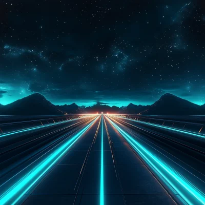 Futuristic Space Road