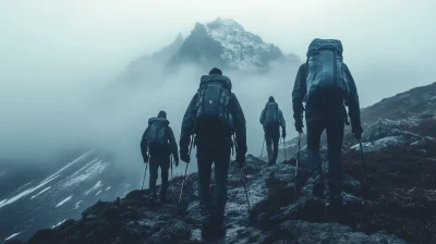 Business Hikers at the Peak