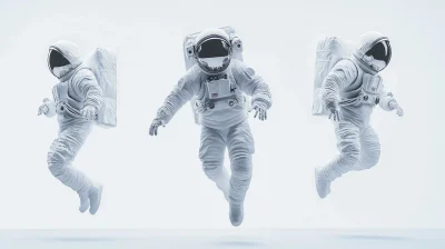 Futuristic Astronaut Actions