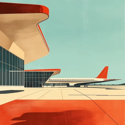 Mid Century Airport Poster