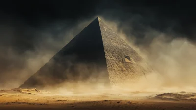 Mysterious Pyramid in the Desert