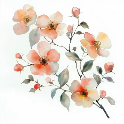 Delicate Watercolor Flowers