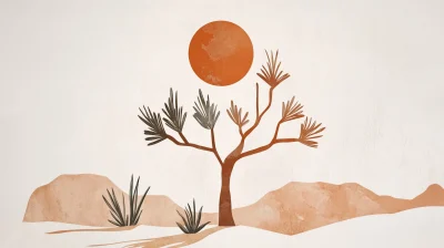 Geometric Desert Landscape