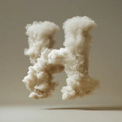 Smoke Clouds Forming Letter H