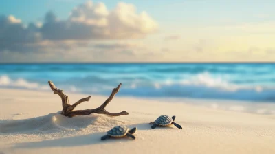 Baby Turtles on the Beach