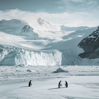 Glacier View with Penguins