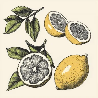 Hand Drawn Lemons