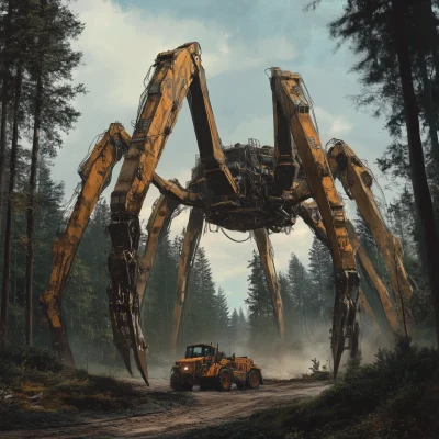 Giant Spider Logging Machine