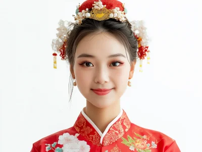 Young Chinese Woman in Traditional Attire