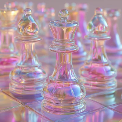 Dreamy Glass Chess Pieces