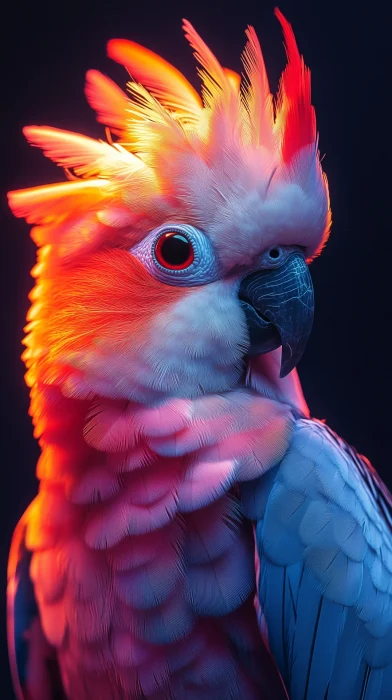 Colorful Cyberpunk Cockatoo