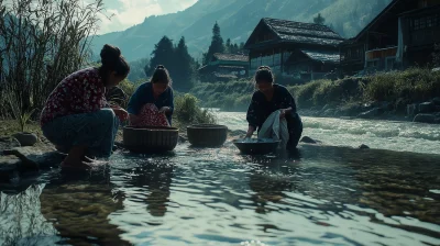 Miao Women at the Spring