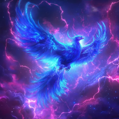 Mythical Blue Phoenix