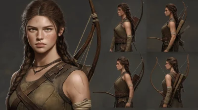 Fierce Female Archer Character Sheet