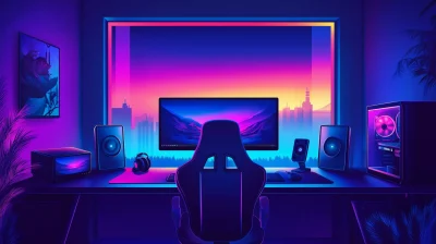 Neon Gaming Room