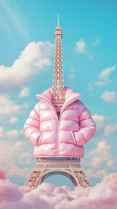 Eiffel Tower in Pink Jacket