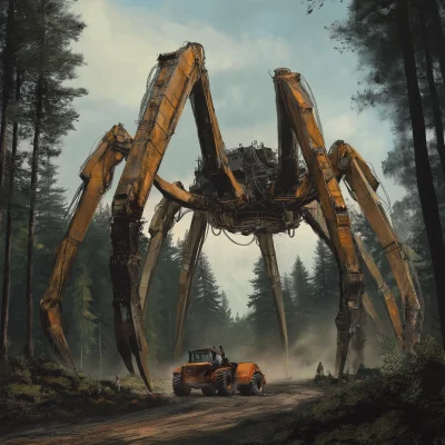 Giant Spider Logging Machine