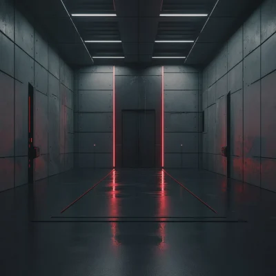 Futuristic Dark Room