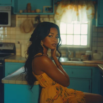 Keke Palmer in Vintage Kitchen