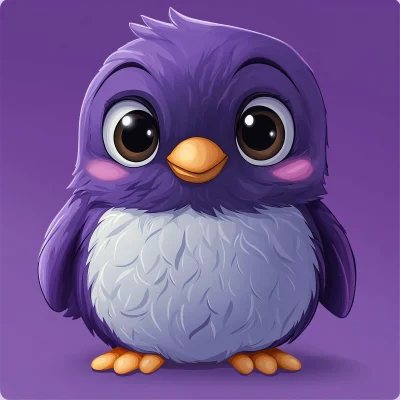 Purple Penguin Kids Logo