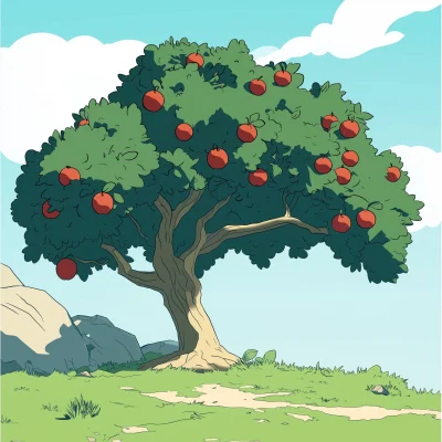 Cartoon Apple Tree