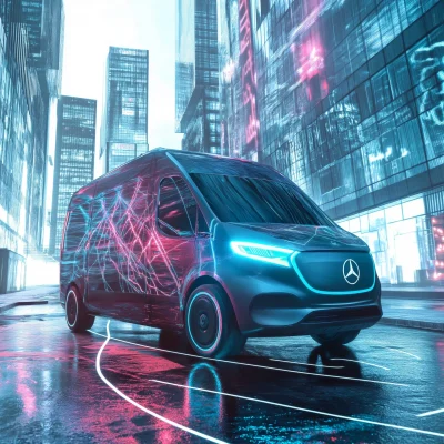 Futuristic Electric Van