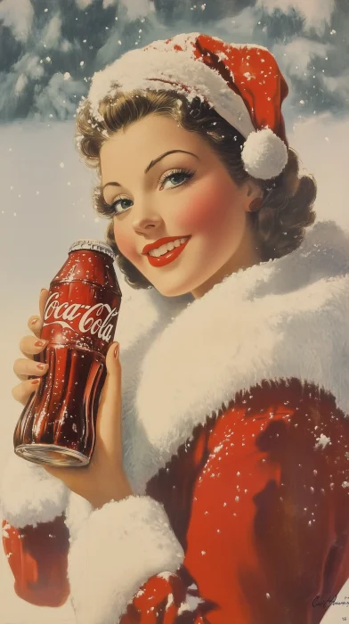 Vintage Coca Cola Holiday Advertisement