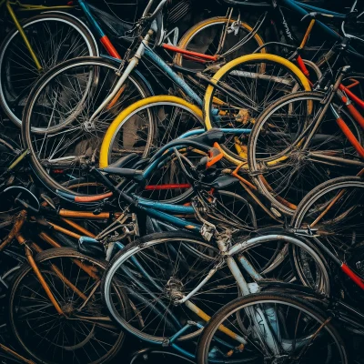 Stacked Bicycles