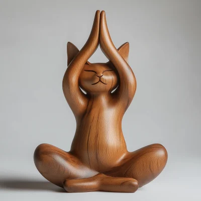 Serene Cat Sculpture