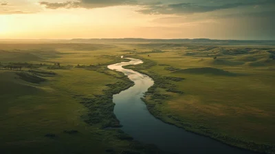 Aerial View of Great Plains