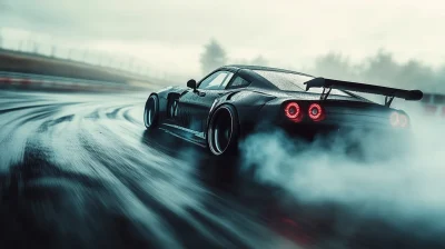 Drifting Sports Car