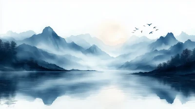 Minimalist Chinese Landscape