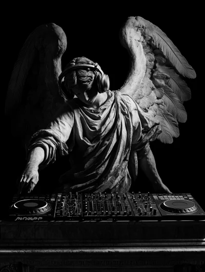 DJ Angel Statue