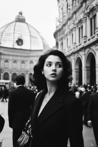 Old Fashioned Girl in Milan