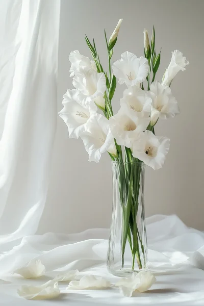 White Gladioli Bouquet