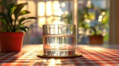 Glass Cup on Table