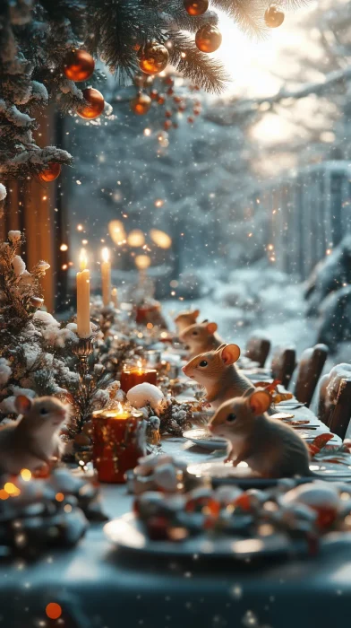 Holiday Gathering of Mice