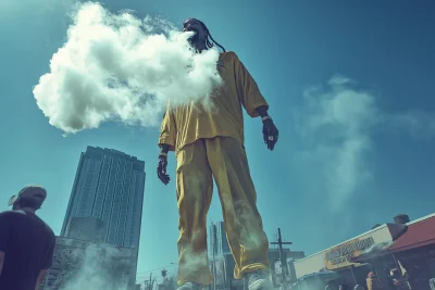 Giant Snoop Dogg Blowing Smoke